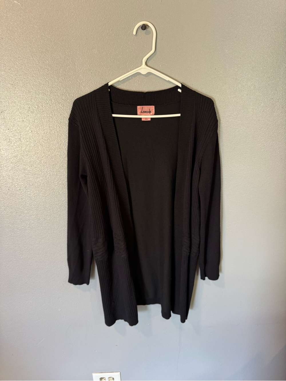 Classic Black Open-Front Women's Cardigan